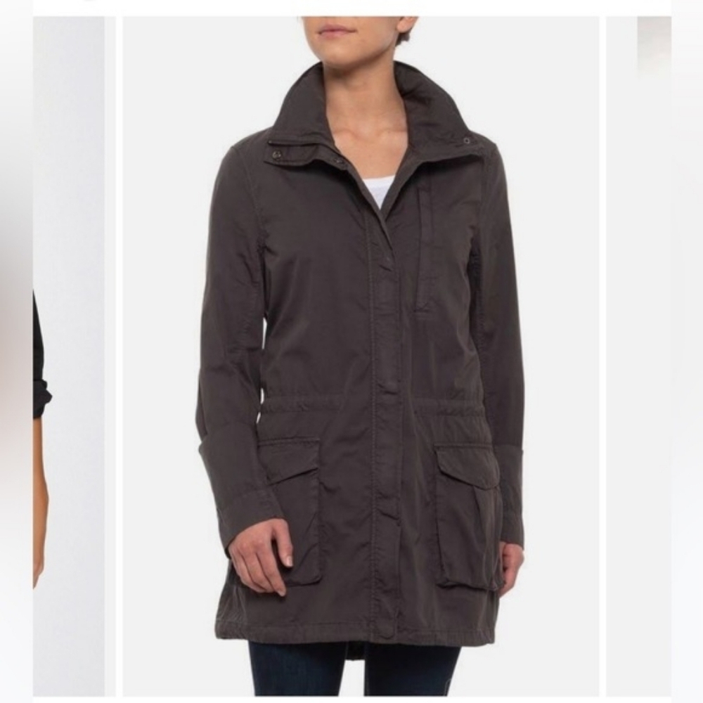 James Perse Charcoal Yosemite Hooded Parka Utility Jacket - Picture 4 of 11
